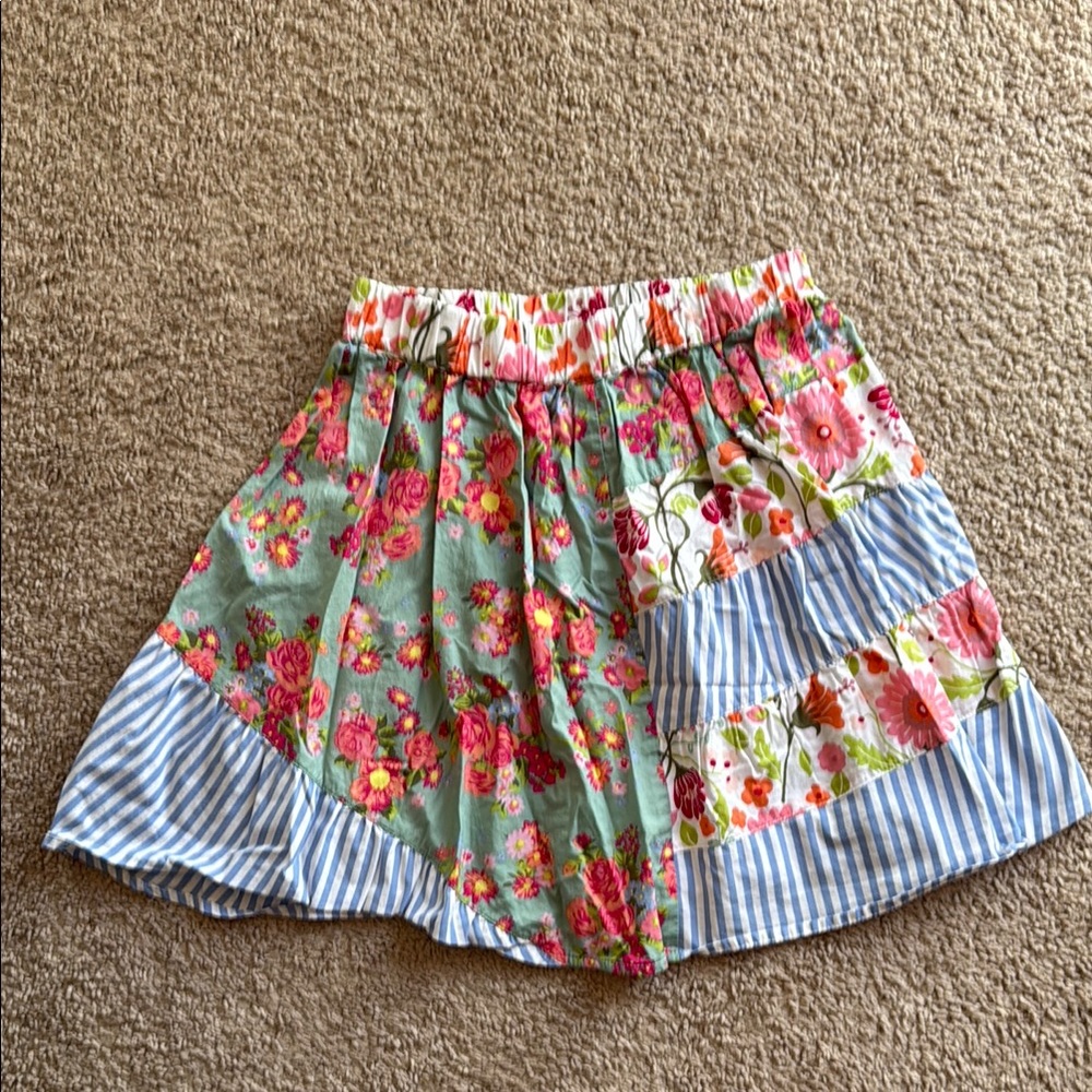 Matilda Jane Floral and Striped Skirt